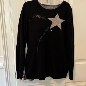 Bloomingdales Black Cashmere Medium sequin sweater